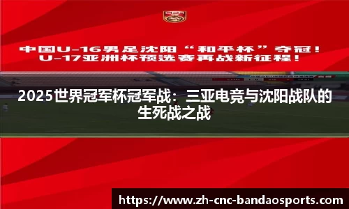 2025世界冠军杯冠军战：三亚电竞与沈阳战队的生死战之战